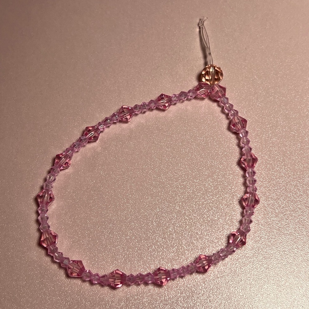 Pink Beaded Phone Charm - Picture 4 of 4